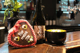 Valentinstag Herz mit Wein
