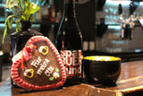 Valentinstag Herz mit Wein